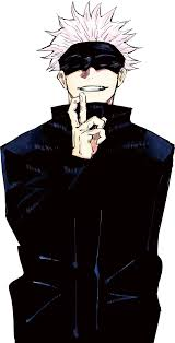 how does gojou's hair go from \\w\w/w// when he's wearing the eyepatches to //n/n\n\\ when he's not????? 
