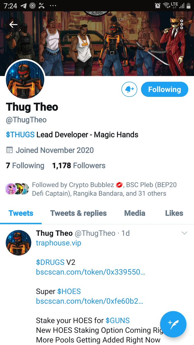 RameshGunaward2's tweet photo. @1Cryptohulk @ThugTheo @8ballthug @ThugsFinance @GehanDG @mara1985r https://t.co/f1kX8ESnlO