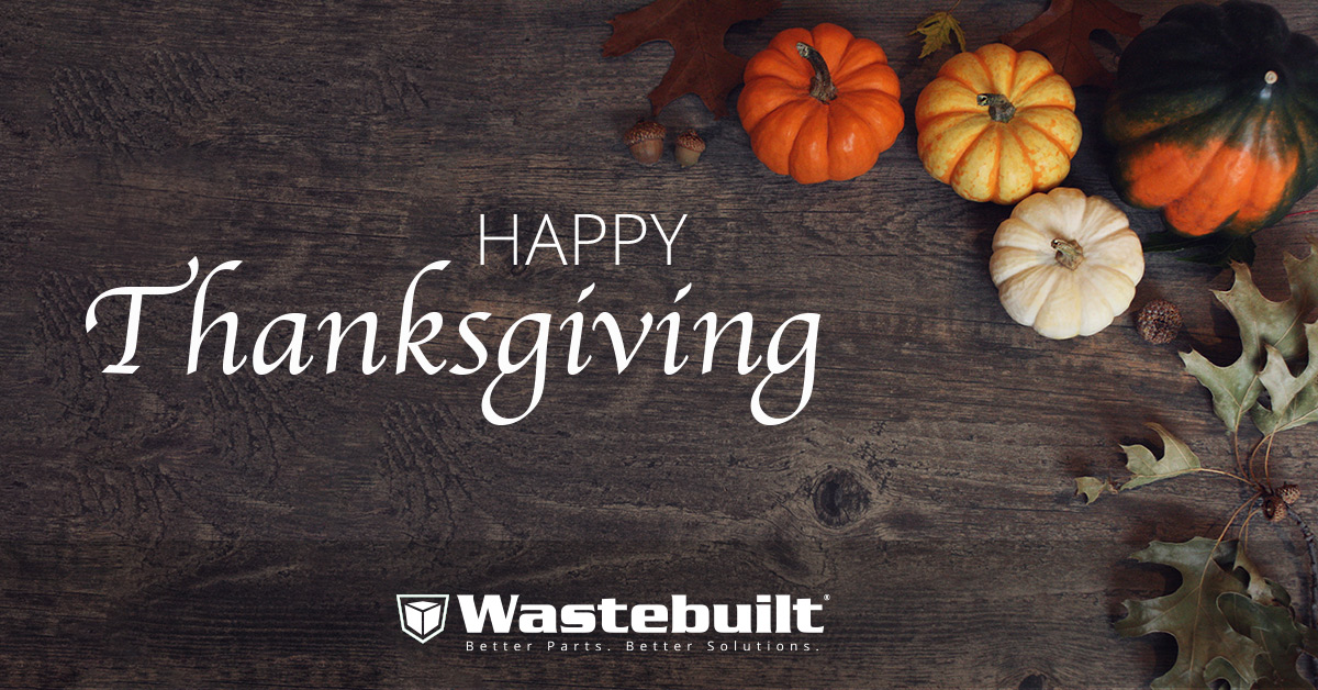 wastebuilt's tweet photo. Wishing our customers, employees and suppliers a Happy Thanksgiving. Enjoy the long weekend and please be safe! #waste #refuse #recycling #family #besafe https://t.co/5JVwhOvFUP