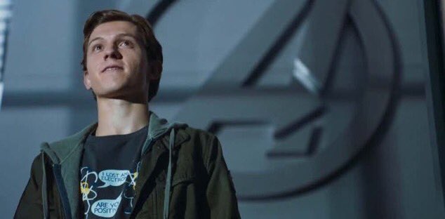 tom as peter parker in spider-man homecoming (2017)