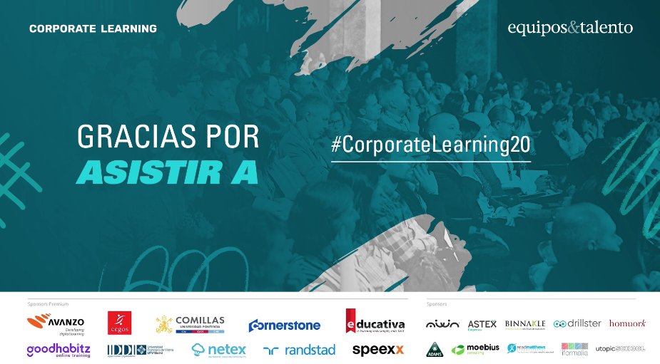 EquiposyTalento's tweet photo. ¡Finaliza #CorporateLearning20! 🔝 Muchas gracias a los más de 800 asistentes online y los cerca de 40 ponentes que han participado hoy en esta jornada tan especial 👏
¡Entre todos hacemos #CorporateLearning20! ¡GRACIAS A TODOS y TODAS! 🤩 https://t.co/kVdWEhUrkM