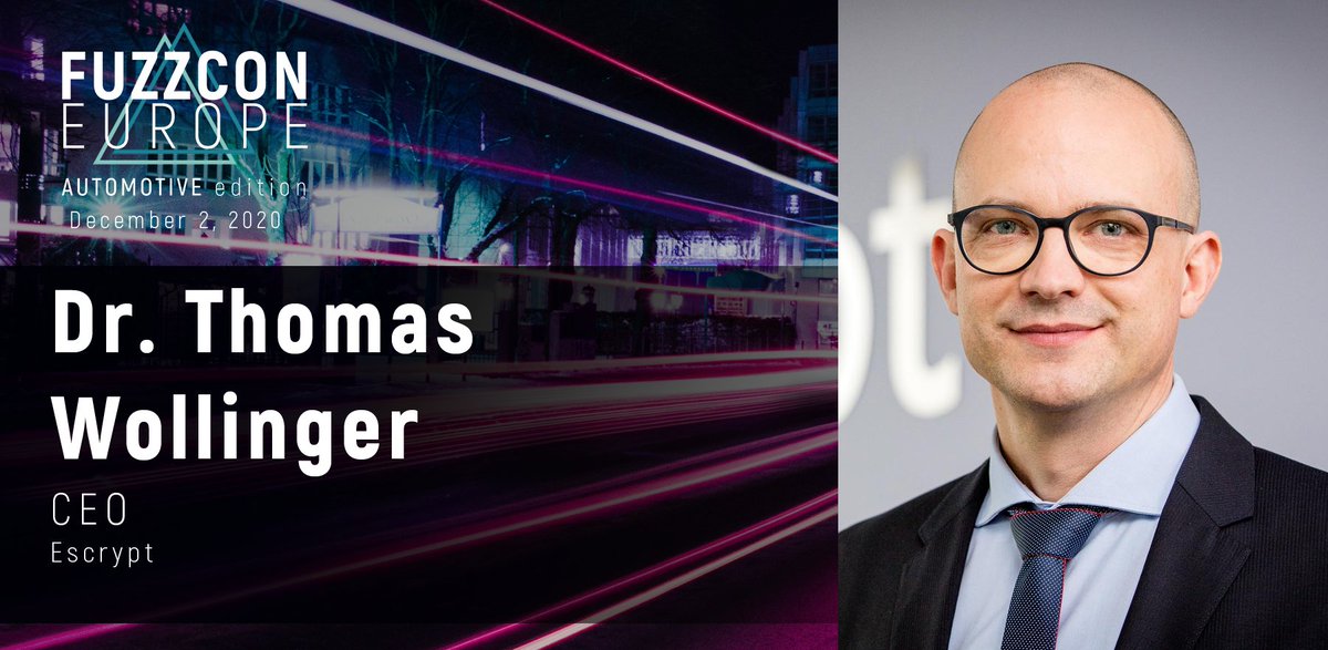 CI_Fuzz's tweet image. With Thomas Wollinger, CEO of @ESCRYPT on board, we all have one more reason to tune in for #FuzzCon – Automotive Edition 🚗

In his talk, he will point out 5 unpleasant truths about #automotive #cybersecurity.

Don&apos;t miss out!

Free registration: fuzzcon.eu
