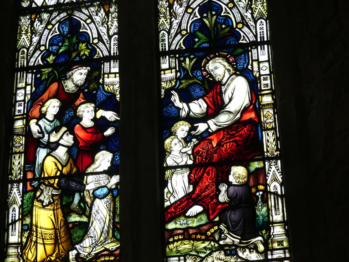 CarolineIrwin3's tweet photo. Jesus blessing the children at St Peter's, Wootton Wawen. #AnimalsInChurchesHour #NewTestamentInChurches https://t.co/lIQRmeGgkk