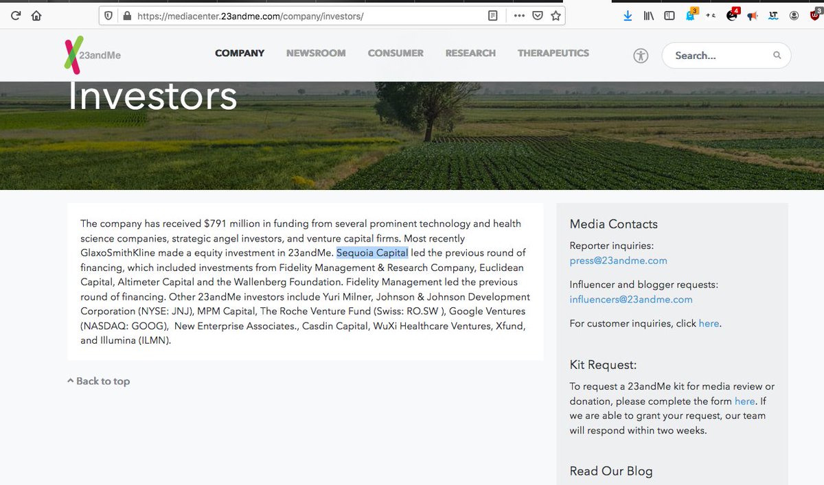 6/10Looking at ownership of for ex 23nme it's SiliconValley gigas that's going into DNA data harvesting To take a slice of private healthcare when AI can match decease outcomes with DNA profiles and meds? Naaa.. as if Google was "selling advertising"..