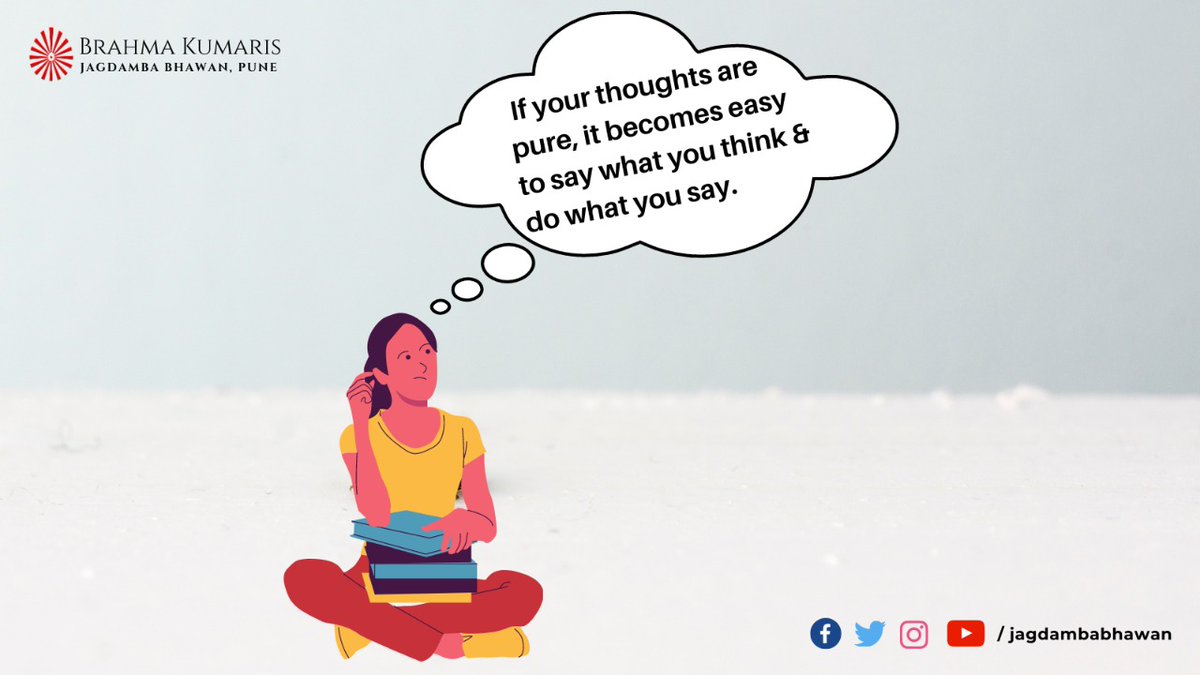 jagdambabhawan's tweet photo. #PowerfulWednesday #BrahmaKumaris
Being a single hearted person brings qualities like sincerity and honesty. Our thoughts become pure towards all and hence it's very easy to be the same inside and out. https://t.co/Bi0XNmAWeR