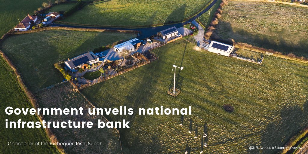 The Chancellor’s announcement for a new UK infrastructure bank is encouraging news. This could be an important source of finance for farmers helping to accelerate investment in climate change infrastructure projects for a net-zero transition and a green economic recovery #SR20