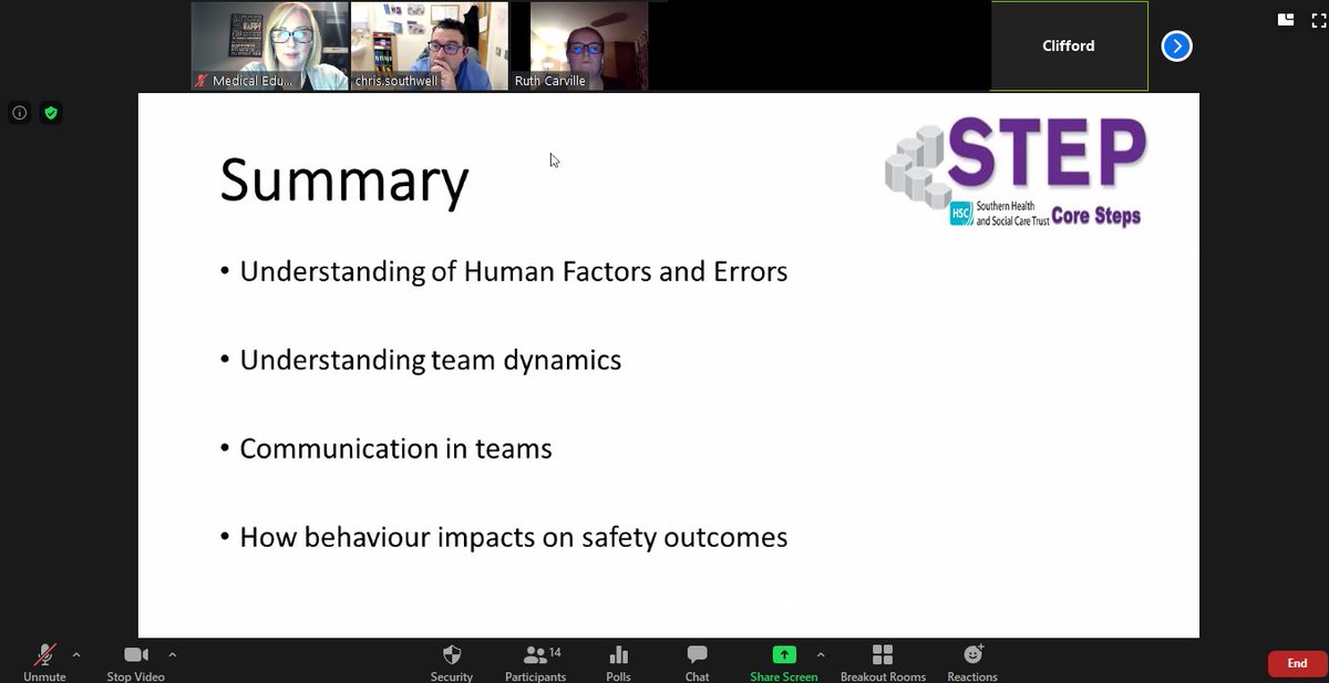 Another successful session of Core Step @SouthernHSCT last night. Thanks everyone for the all the interesting discussions #teamwork #humanfactors
@ClifMitchel @psychobabble85 @dr_emccorry