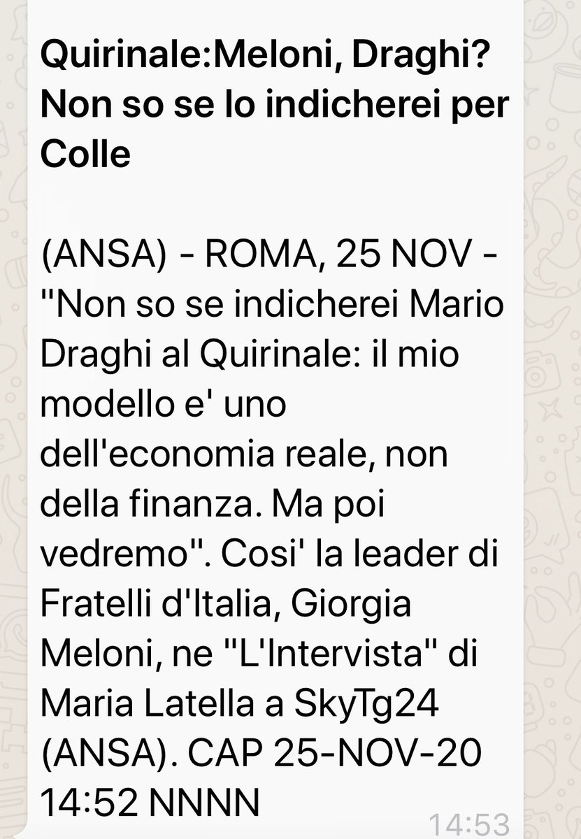 CarloCalenda's tweet photo. Capito? #Draghi non va bene per la #Meloni perché il suo modello è uno “dell’economia reale”. Ci avesse mai lavorato lei un giorno nell’economia reale. Ma uno. Il senso del limite. https://t.co/jjhWvidYU0