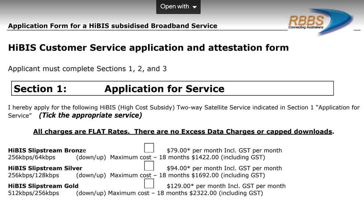 I couldn't get DSL, so finally in 2004 I was able to get satellite broadband.I begged my parents and and thanks to a government subsidy (HiBIS) we were able to get satellite at a *somewhat* affordable price. We got the 256/64 service.It was *two way* satellite 3/