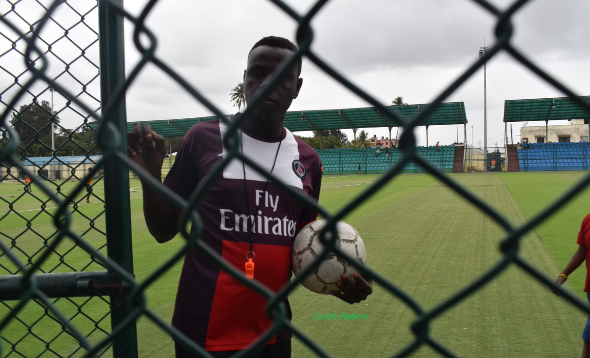 Meet our community soccer coach. "My average daily attendance is 60 children, he said #magongo#bomustadium