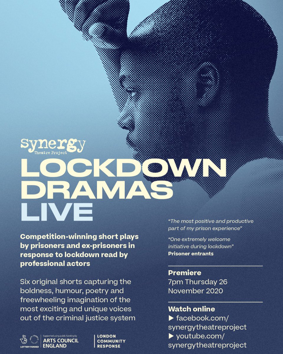 Synergy_Theatre's tweet photo. #LockdownDramasLive
Six original short plays, six unique voices out of the criminal justice system
Lockdown brings new dangers for the young and the vulnerable. Bold, fearless writing in #MindOverManner by Megan Samuel
YouTube premiere 26/11/2020 7pm https://t.co/Gg8q5Hgc44