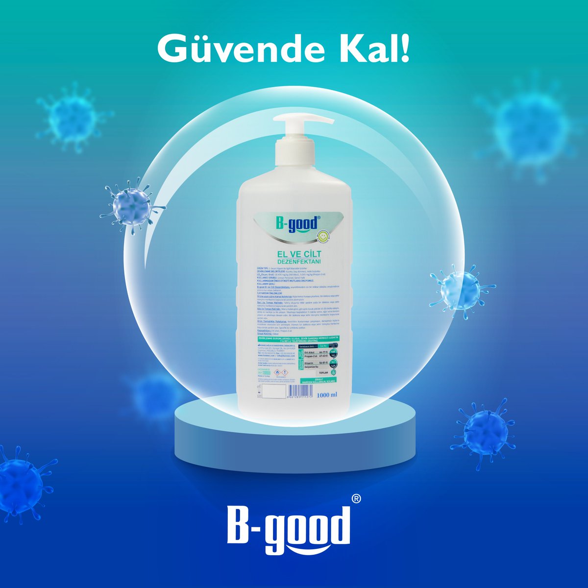 bgoodmedical's tweet photo. B-good El ve Cilt Dezenfektanı, tam koruma sağlayarak güvenli ve sağlıklı bir gün geçirmenize yardımcı olur.

#bgood #dezenfektan #eldezenfektanı #ciltdezenfektanı #honnes https://t.co/QYSIFbluIA