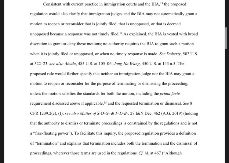 ron Reichlin Melnick New Doj Eoir Proposes Regulation On Motions To Reopen That Would Eliminate The Departure Bar And Replace It With A Volitional Departure Bar Declare That Failure To