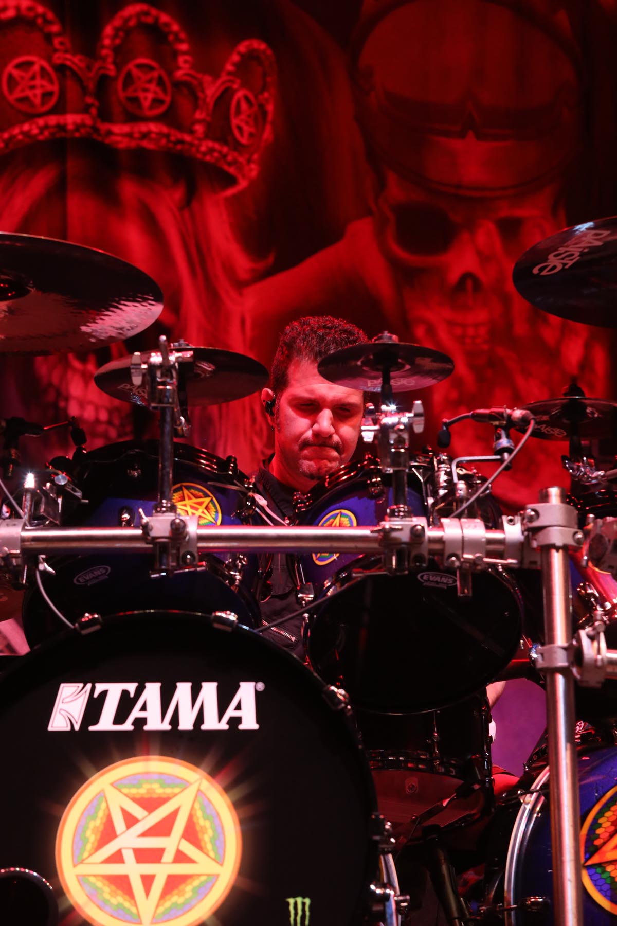 Happy Birthday to drummer Charlie Benante today!  Anthrax opened for back in 2018. by Jim Hill 