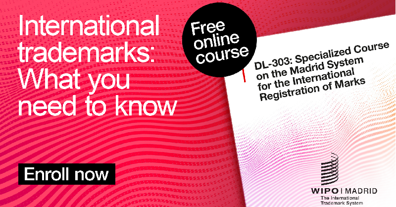 WIPO's tweet photo. Master international trademark registration with a new free online course on WIPO’s Madrid System

👉Enroll now to secure your spot: https://t.co/5O4va3Zm1K