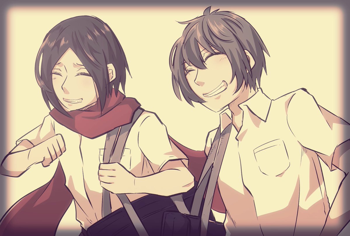 いい双子の日 いい笑顔の日 白黒 陽方 龍 エビクロ販売中のイラスト