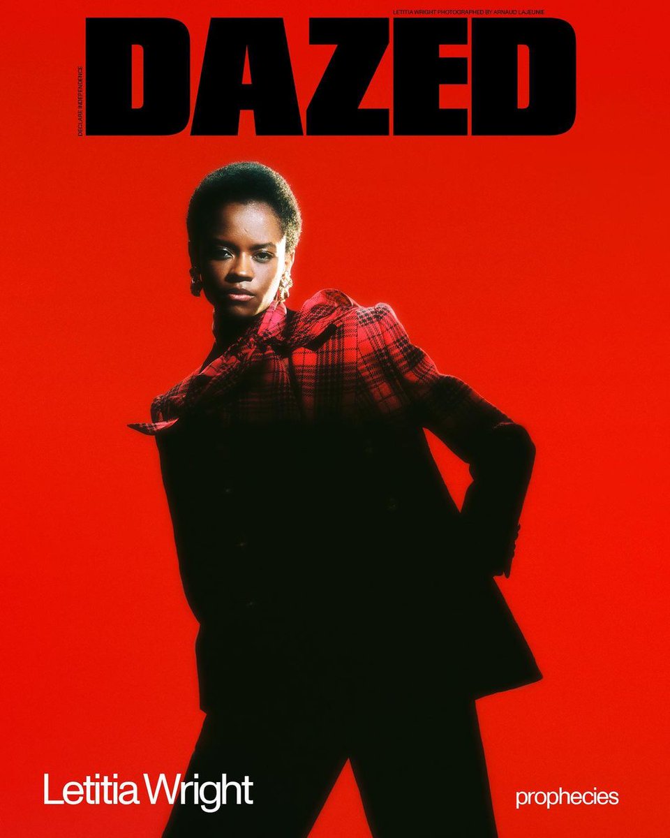 WrightBrasil's tweet photo. prophecies.

@dazed x #smallaxe

Last cover of 2020.

📸 | Letitia Wright via Instagram. https://t.co/ftllHZB9QO