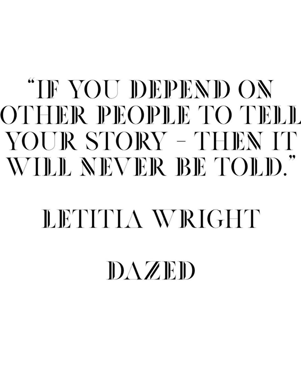 WrightBrasil's tweet photo. “if you depend on other people to tell your story - then it will never be told” 🙏🏾

@dazed x #smallaxe

📸 | Letitia Wright via Instagram. https://t.co/sIgiRO3eKq