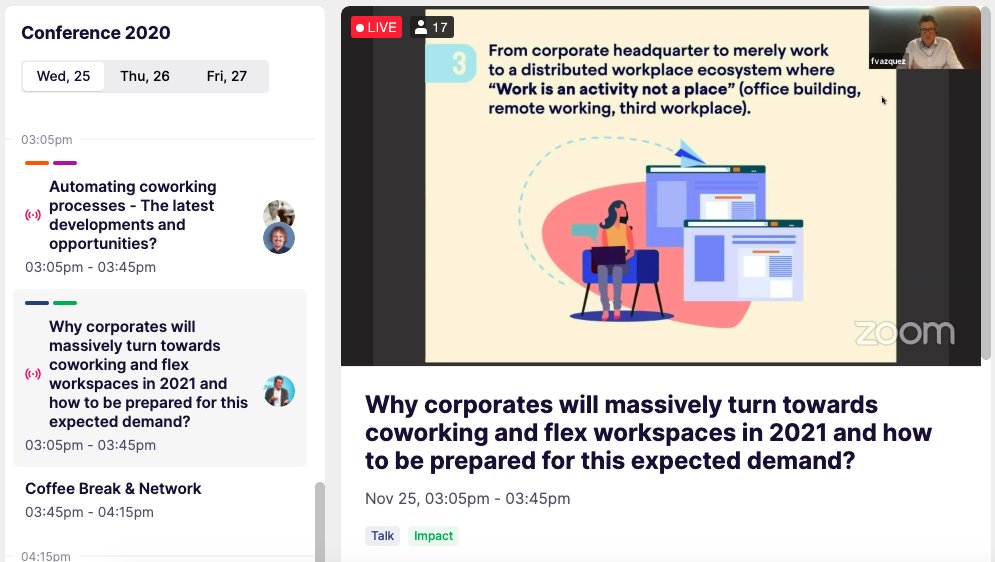 EuropeCoworking's tweet image. #happeningnow Talk: Why corporates will massively turn towards #coworking and #flexworkspaces in 2021 and how to be prepared for this expected demand? @3gsmartgroup  Re-plays available on the Hub! coworkingeurope.net #coworkingEU #CWE2020 #coworking #futureofwork #remotework