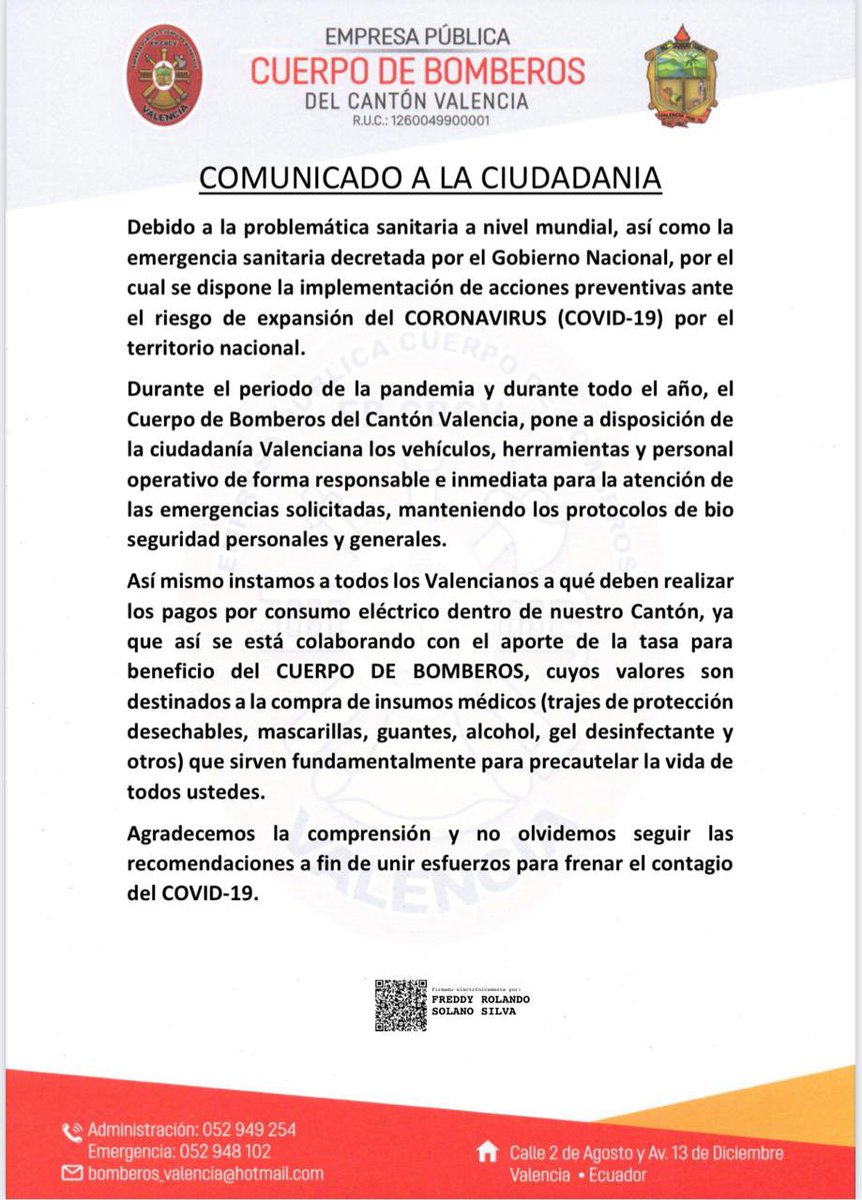 Contamos con su apoyo 👩‍🚒🧑🏻‍🚒