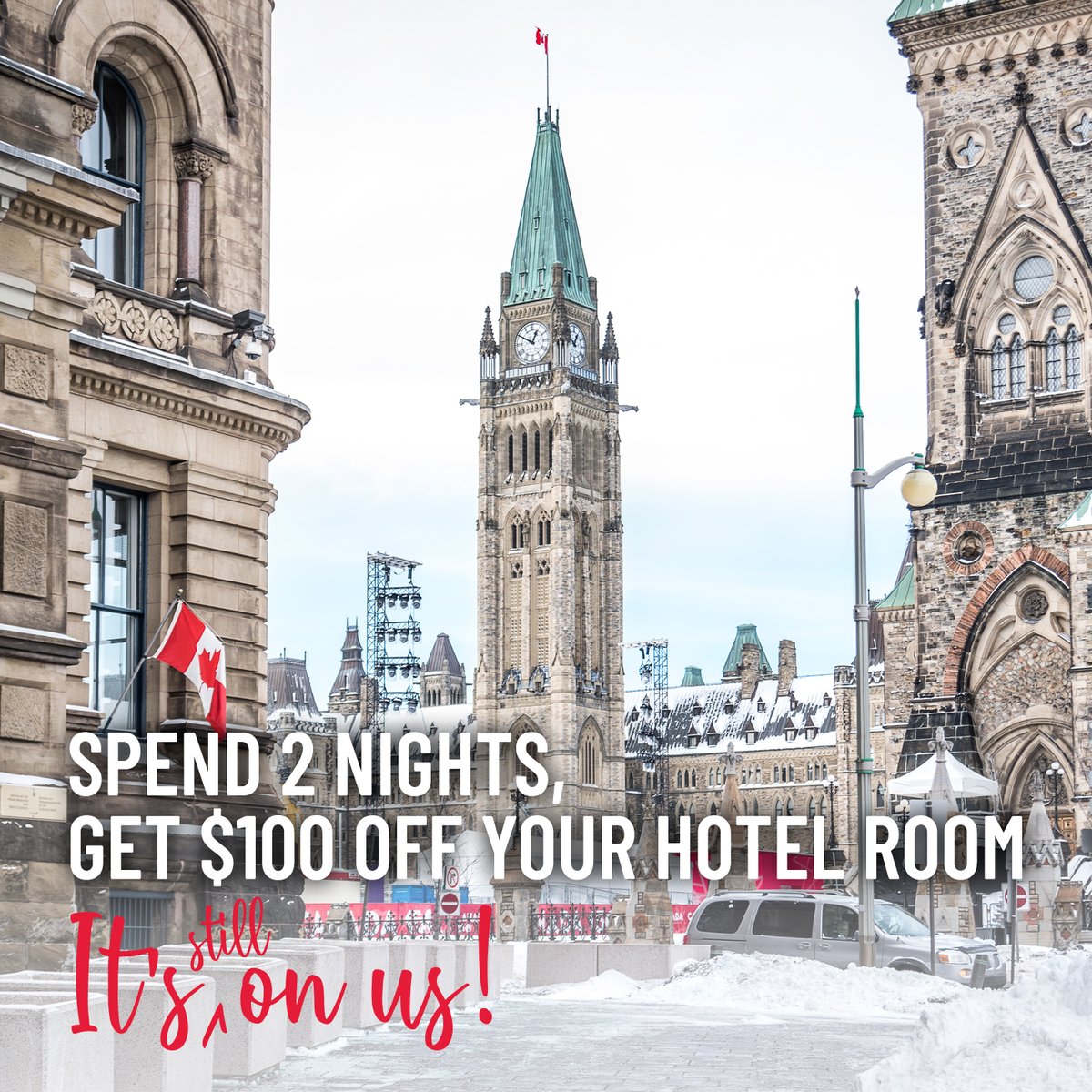 Planning a staycation in Ottawa this holiday season? 🍂 Book a 2-night stay and get a $100 off your hotel stay! Get the deal here 👉 bit.ly/32xF1MD #MyOttawa