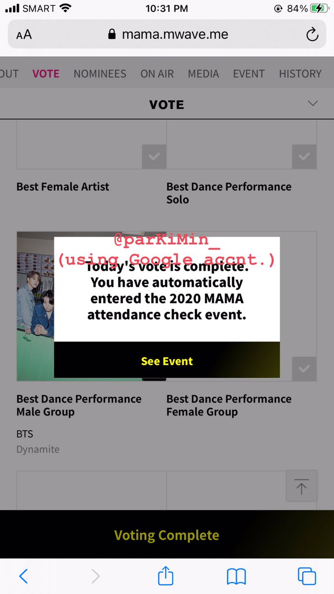 ARMYS PLEASE DON'T FORGET TO CAST YOUR VOTE FOR MAMA 2020 . YOU CAN USE AS MANY ACCOUNT AS YOU WANT TO VOTE VOTE VOTE~Day 25 of Voting using my different social accounts (3/4)~MAMA's Fan Choice Awards #MAMAVOTE       #bts  @BTS_twt