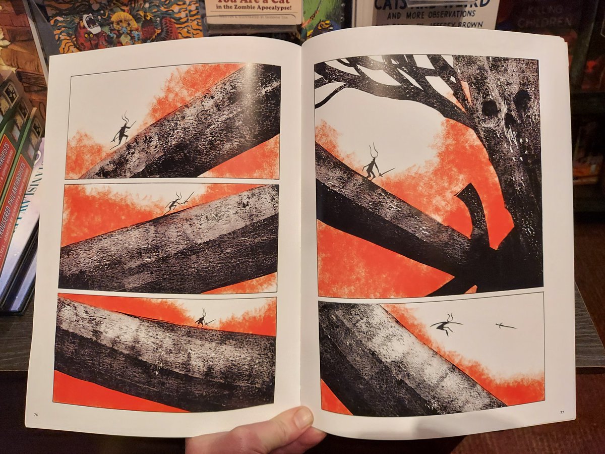 Glorious composition and choreography!

Finally back in stock, @jeffreyalanlove's THE THOUSAND DEMON TREE: page45.com/store/The-Thou… Phew!

Falling over themselves to spray praise on the back: @duncanfegredo @DaveMcKean @seanpphillips @SienkiewiczArt