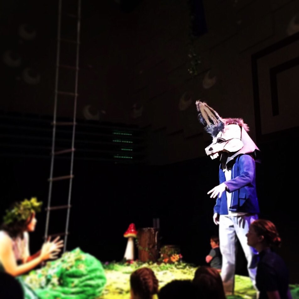 The incredibly gifted drama team <a href="/NISChina/">Nanjing International School</a> opened MSND tonight. It was smashing. So great to see our amazing young actors live with a real audience. Check out Bottom’s head: Kiesho and I made it.  Grateful for art, theatre.