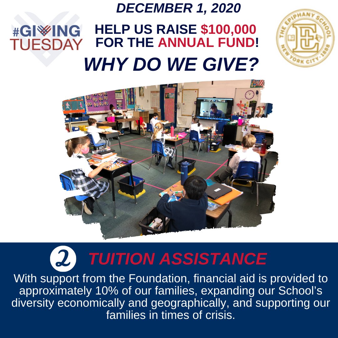 _EpiphanySchool's tweet photo. Join us in providing tuition assistance to Epiphany students this #GivingTuesday by donating to the Annual Fund! Follow the link to contribute! #EpiphanyGives https://t.co/dXdqNbxEY9 https://t.co/OabgvT58P9