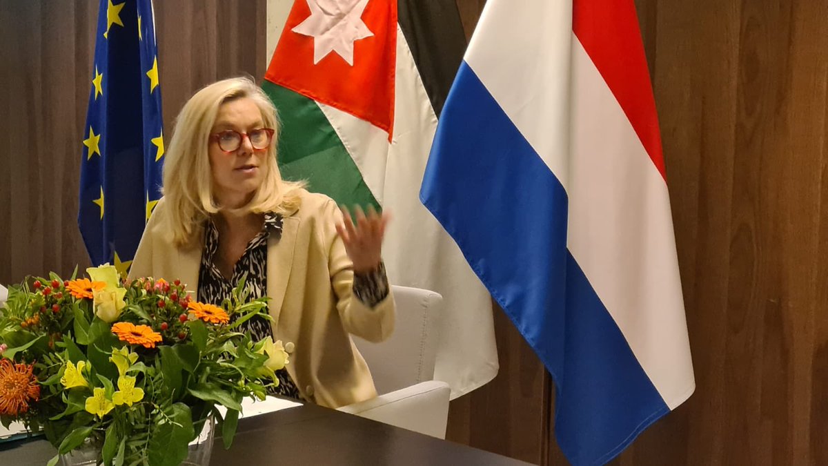Virtual visit to Jordan. Spoke about Jordan as host country for refugees and stable factor in the region. Discussed mental health, youth employment and creating prospects for refugees and host communities. Jordan continues to be a close ally to the Netherlands.