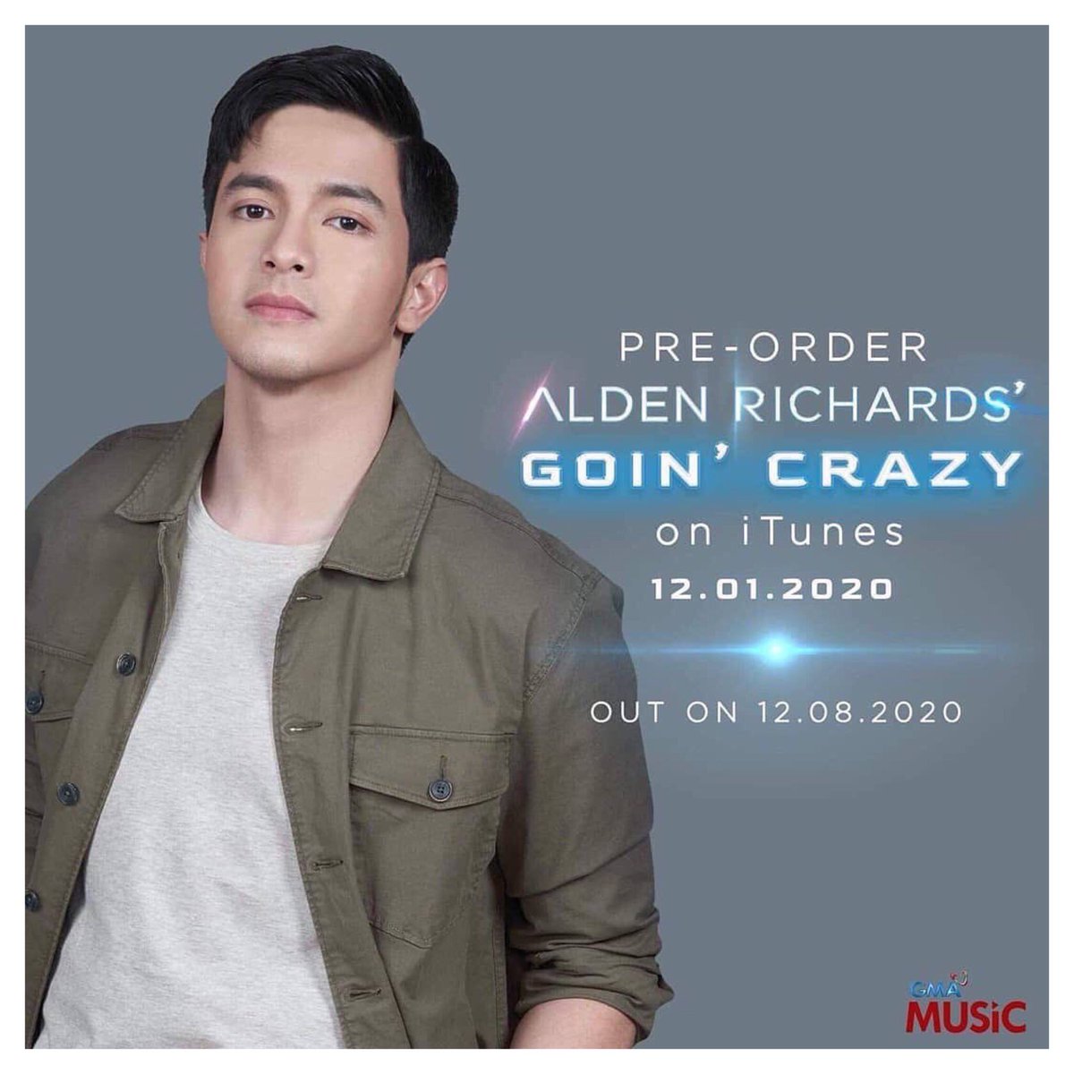 Sparkle_GMA's tweet image. We are #GoinCrazy! You can pre-order #AldenRichards' upcoming single ‘Goin' Crazy’ on iTunes starting December 1! The official release of the single will be on December 8! 🎶

#AldenSingleGoinCrazy via @RealGMAMusic