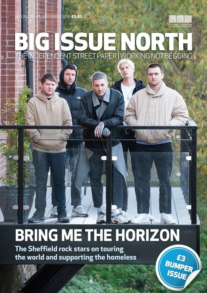 bigissuenorth's tweet photo. We still have just TWO copies of our bestselling issue featuring @bmthofficial left in our online shop: https://t.co/FWJ2XyW4OZ
All proceeds support our homeless and vulnerably housed vendors.โ
#BringMeTheHorizon #OliverSykes #MattKean #LeeMalia #MatNicholls #JordanFish https://t.co/tY4DtYg0ss