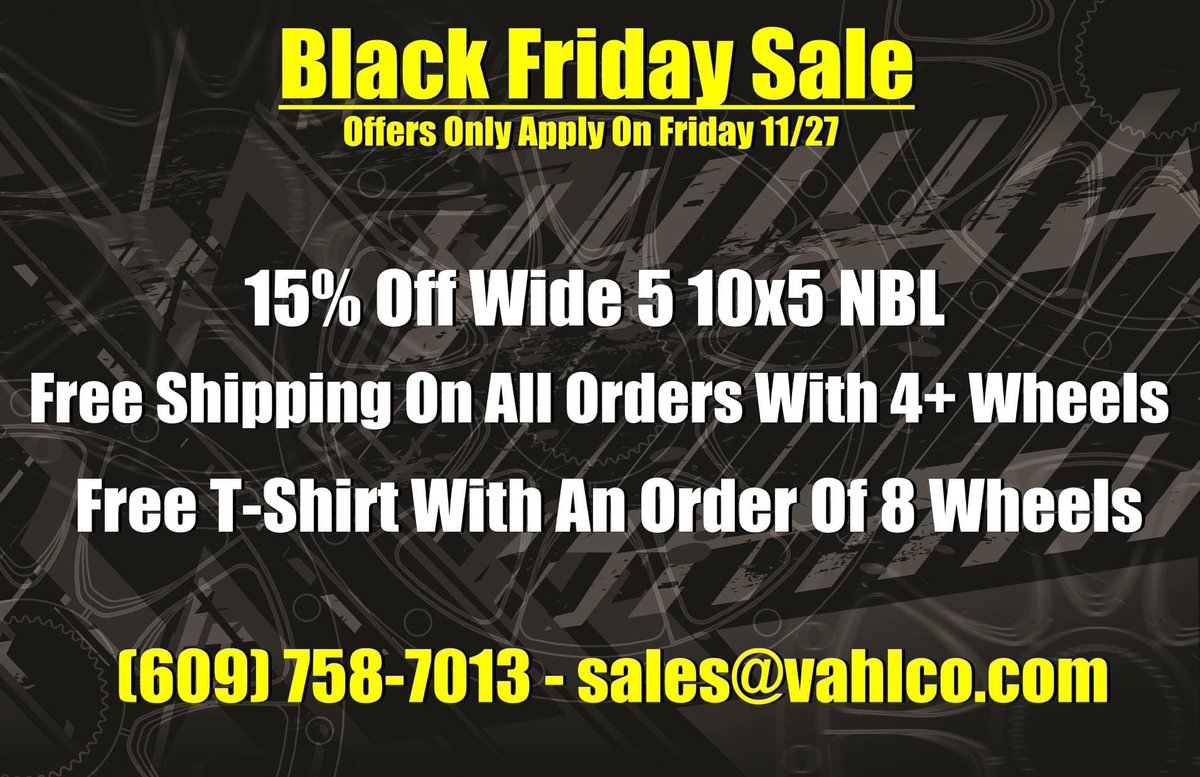 We're having a Black Friday Sale! Listed below is all of our great offers (only acceptable on Black Friday 11/27) Tell your friends, family, crew, competitors, you don't want to miss out on these deals!