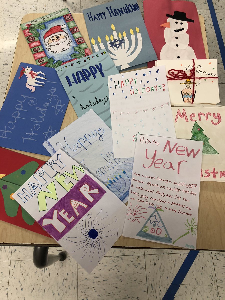 Feeling very THANKFUL today for our WRMS Ss who stepped up to help our community by making holiday cards! I can’t wait to deliver over 80 cards to the Norwalk Historical Society today for kids in hospitals! #pantherpride #wearewrms  <a href="/reynoldslearn/">Adam Reynolds</a> <a href="/amaralbeth/">Elizabeth Amaral</a>
