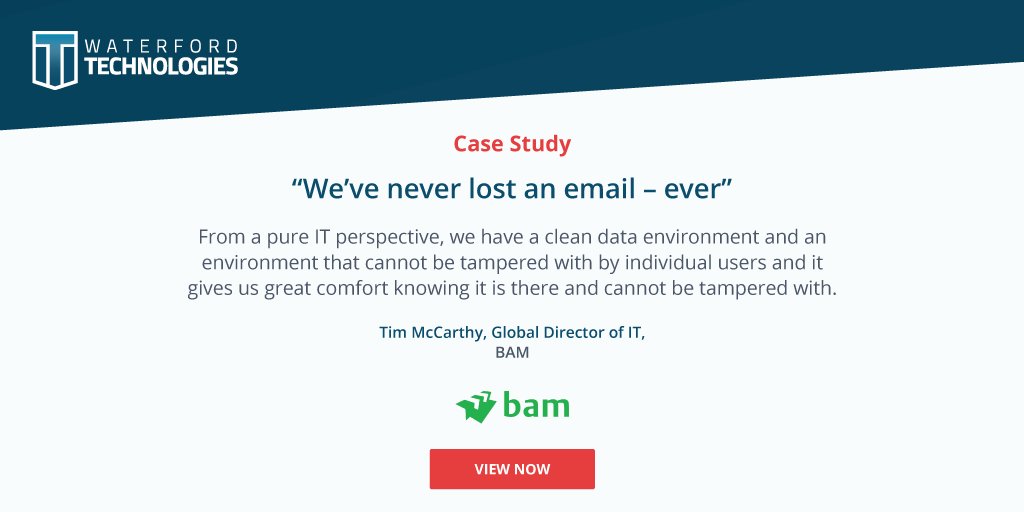 ComplyKEY's tweet photo. CASE STUDY: Click below and discover why Waterford Technologies Makes Sense of Unstructured Data for BAM and Gives them Peace of Mind
https://t.co/punFNf3PjO
#emailarchiving #filearchiving #informationmanagement #archiving #gdpr #MailMeter #SISCIN #emailmanagement https://t.co/s1fFbHGjNl