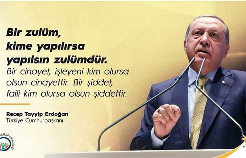 Cumhurbaşkanımız Sayın Recep Tayyip Erdoğan: "Ülkemizdeki tek bir kadının dahi şiddete uğramasına, hakkının, hukukunun, onurunun çiğnenmesine asla tahammülümüz yoktur."
 #turuncuçizgimiz