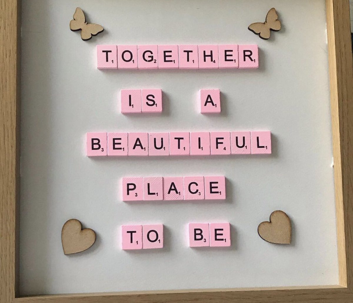 emsarts1's tweet image. Handmade quote scrabble design art. £18.  #handmade #SmallBusiness #quotedesign