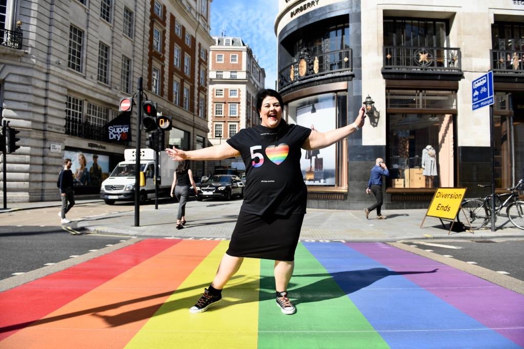 7/15. Westminster (July 5th 2019)Westminster installed their temporary  #RainbowCrossing just in time for  #PrideinLondon 2019 with thanks to the Mayor of London in partnership with Westminster Council on Regent Street.
