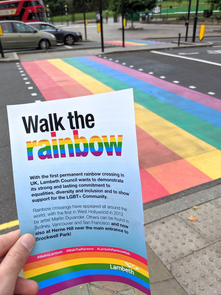 8/15. Lambeth (August 16th 2019)The final crossing of 2019 laid 2 permanent crossings at the site of the UK's first LGBT centre on Railton Road opposite Brockwell Park. The road was installed on Madonna’s 61st birthday and that in itself deserves a honourable mention!