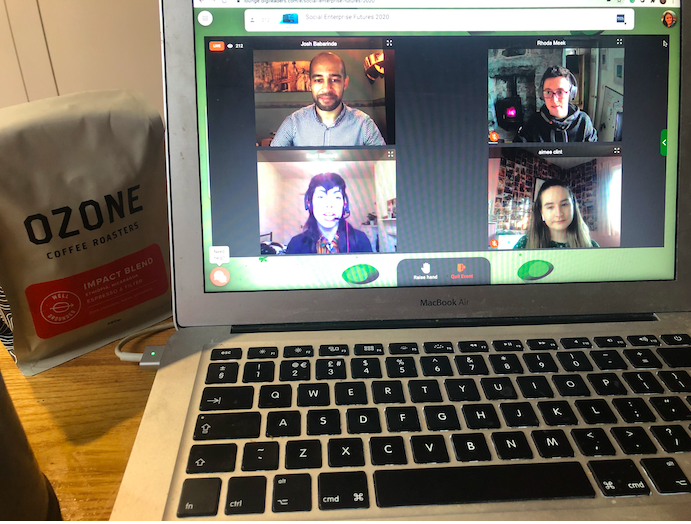 evewagg's tweet photo. Brewed an impact blend @WellGroundedHQ and logged into the #SocEntFutures Summit. Lovely to see friends and colleagues from across the #SocEnt community @SocialEnt_UK https://t.co/o8CCkAfATF