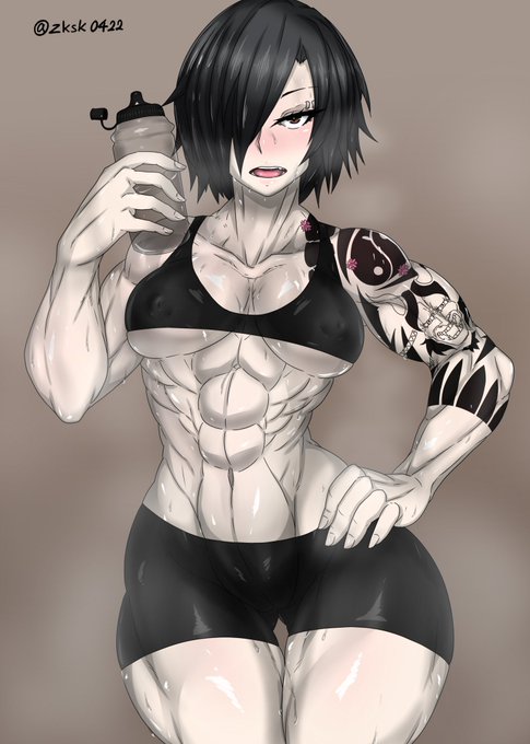 筋トレ後の熊虎です 