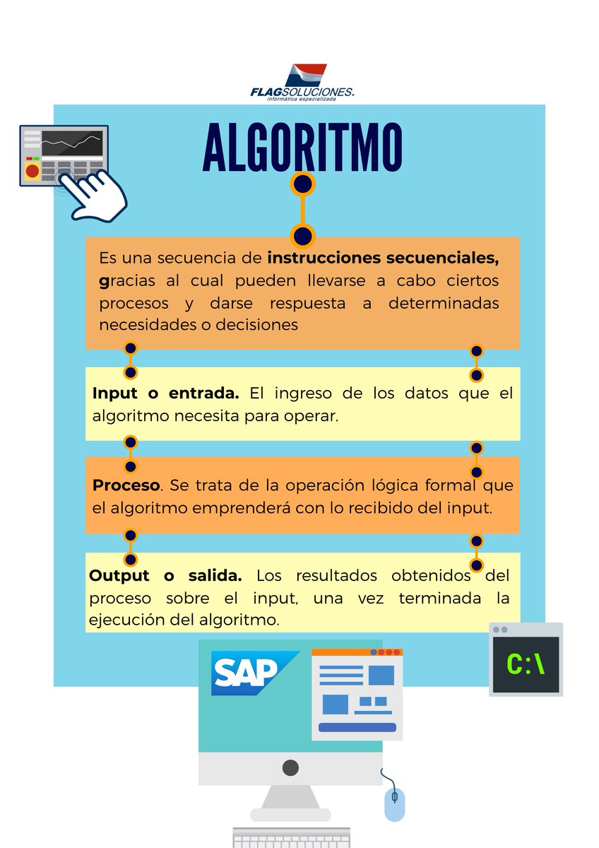 FlagSoluciones's tweet photo. #ConectandoPalabras| Hablemos de #algoritmos ¿Qué es y cuales son sus componentes?
#consultas #tecnologia #Strategy #consultation #tics #sistema #DiccionarioFlag #innovacion #evoluciondigital #tendenciasdigitales #somosisw #ti https://t.co/vPKv2PbmB6