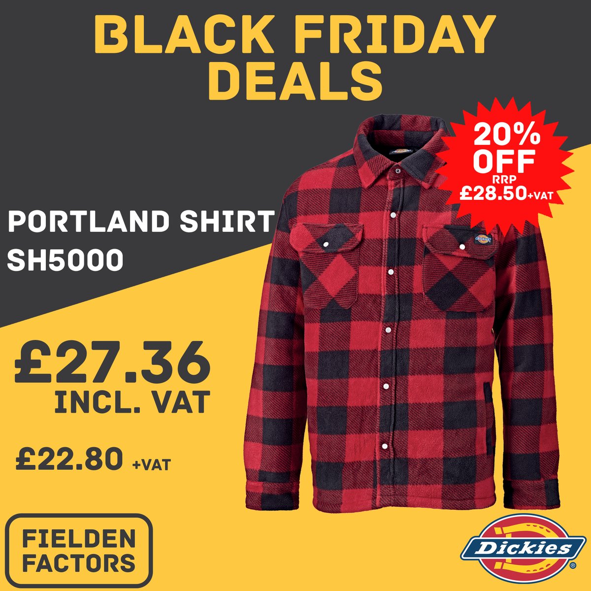 PORTLAND SHIRT SH5000
Colour: Royal Blue &amp; Red
Sizes Available: S - XXXL
Available: Todmorden, Rossendale and Hindley
RRP: £34.20 INCL. VAT
NOW: £27.36 INCL. VAT
#workwear #dickies #blackfriday2020 #tops #deals #keepwarm