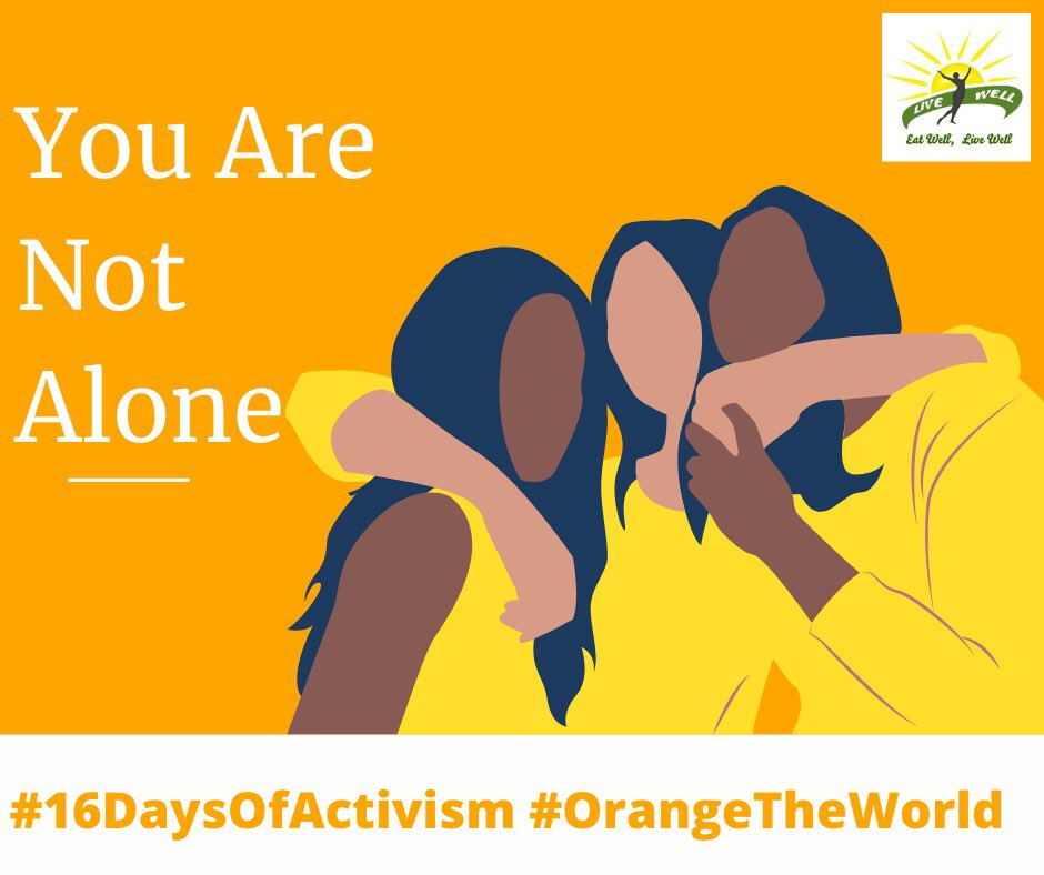 livewellgh's tweet photo. We stand with all women and girls as the World turns Orange against Sexual and Gender-Based Violence. 

You Are Not Alone! 

.
.#16daysofactivism #genderbasedviolence #orangetheworld https://t.co/OvD4tkyG7z