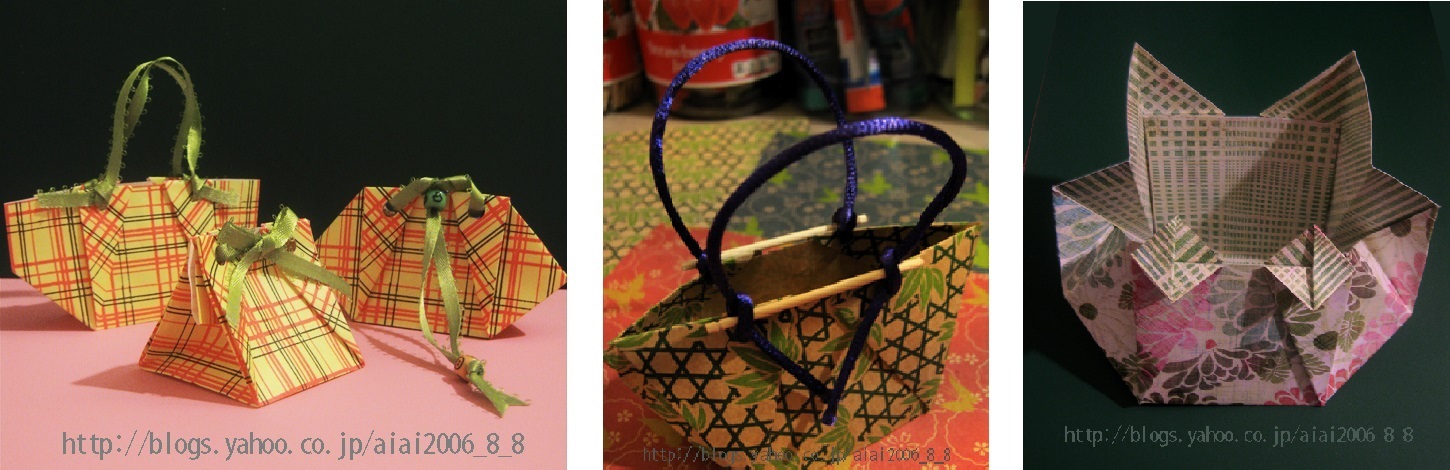 しかけ絵本 手作りポップアップカード 先ほどの ミニ折り紙トートバッグ 実際に作ってみたもの例 基本の折り線は全て同じ プラスaが簡単にできるのが良いです 最も気に入っている簡単折り紙 T Co 7lfeyoi2cf 折り紙バッグ 折り紙