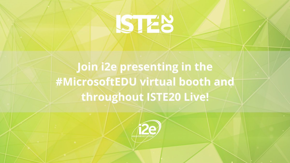 i2eEDU's tweet photo. Countdown to #ISTE20!
Join #i2eEDU team members @edtechwells @dadxeight @wrenchey @SinghNBCT for sessions on #HybridLearning & #ProfessionalDevelopments at #ISTE2020 @MicrosoftEDU
Check out the schedule and plan your week! https://t.co/oZZtOSyc56 https://t.co/AC9g1KMtqS
