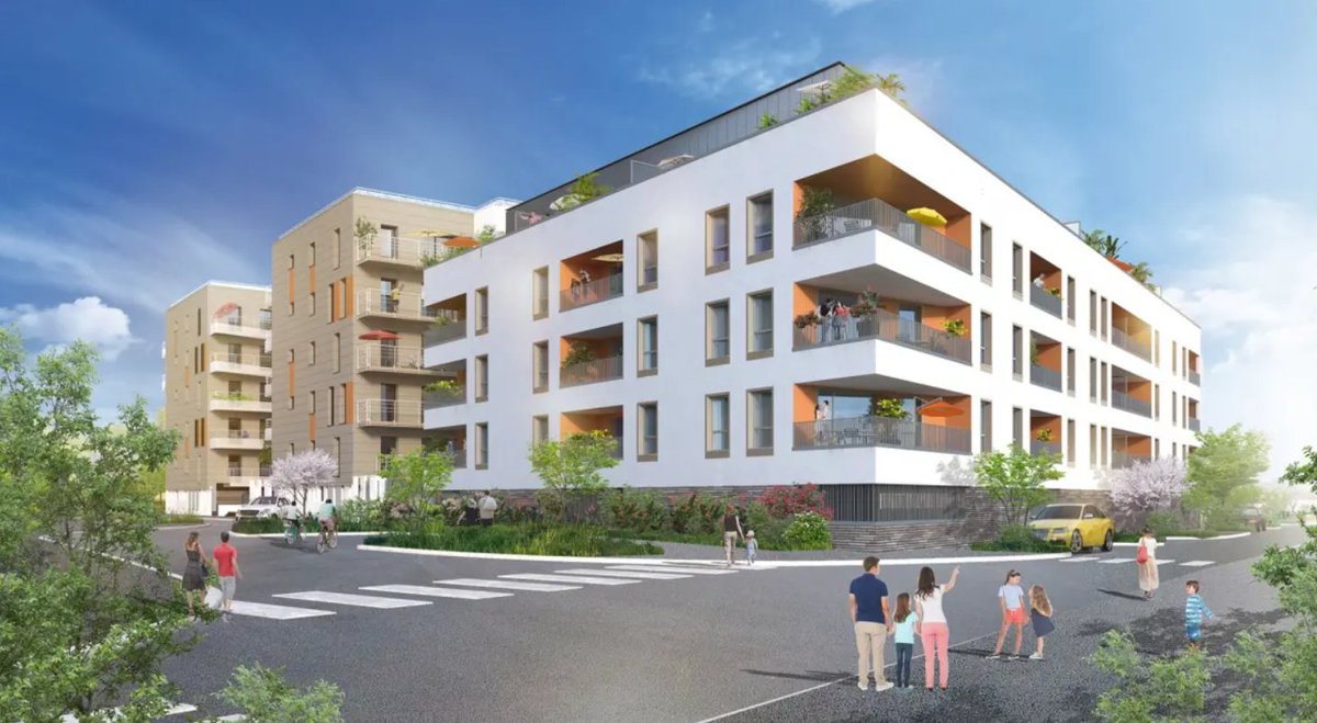 ChantiersRouen's tweet photo. ADIM Normandie-Centre annonce le lancement du chantier de la Villa Garance, rue du Petit Quevilly à @Rouen. Cette résidence de 40 logements conçue par AZ Architecture a déjà reçu sa grue. 🏗️ https://t.co/3G62qkauSq