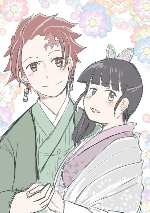 yutsuさんがTwitterに投稿した栗花落カナヲ(鬼滅の刃)のイラスト。