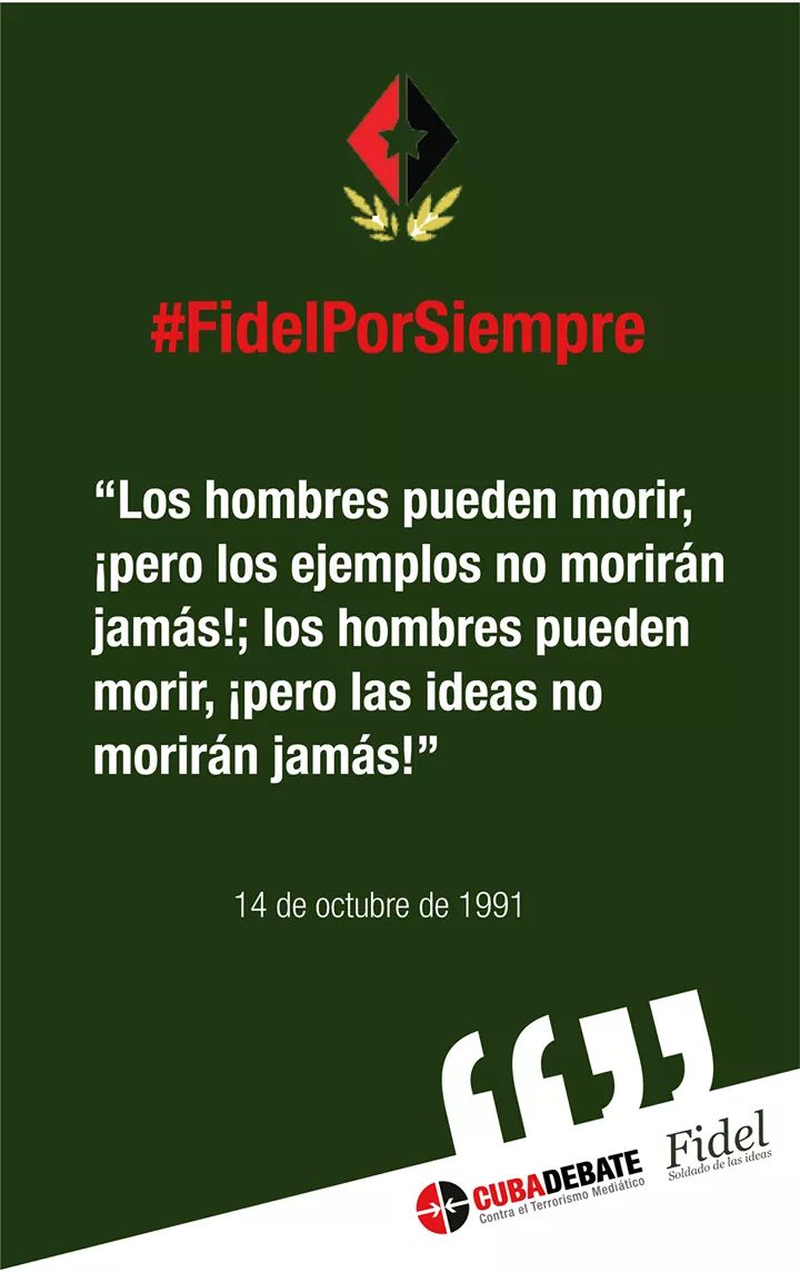 Lo dijo #FidelCastro y hoy lo recordamos #SomosCuba 🇨🇺👇