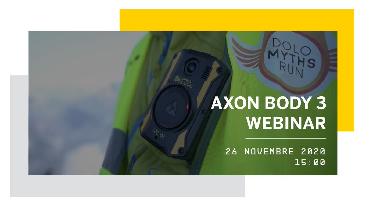 axon_ita's tweet photo. Unitevi a noi giovedì #26novembre per un #webinar gratuito su #AxonBody3, per saperne di più sulle caratteristiche che la rendono la nostra videocamera indossabile più avanzata e vedere le diverse funzionalità in azione.
📲 Registratevi qui: https://t.co/kUvwetn9IC https://t.co/tMJgjY2G5U
